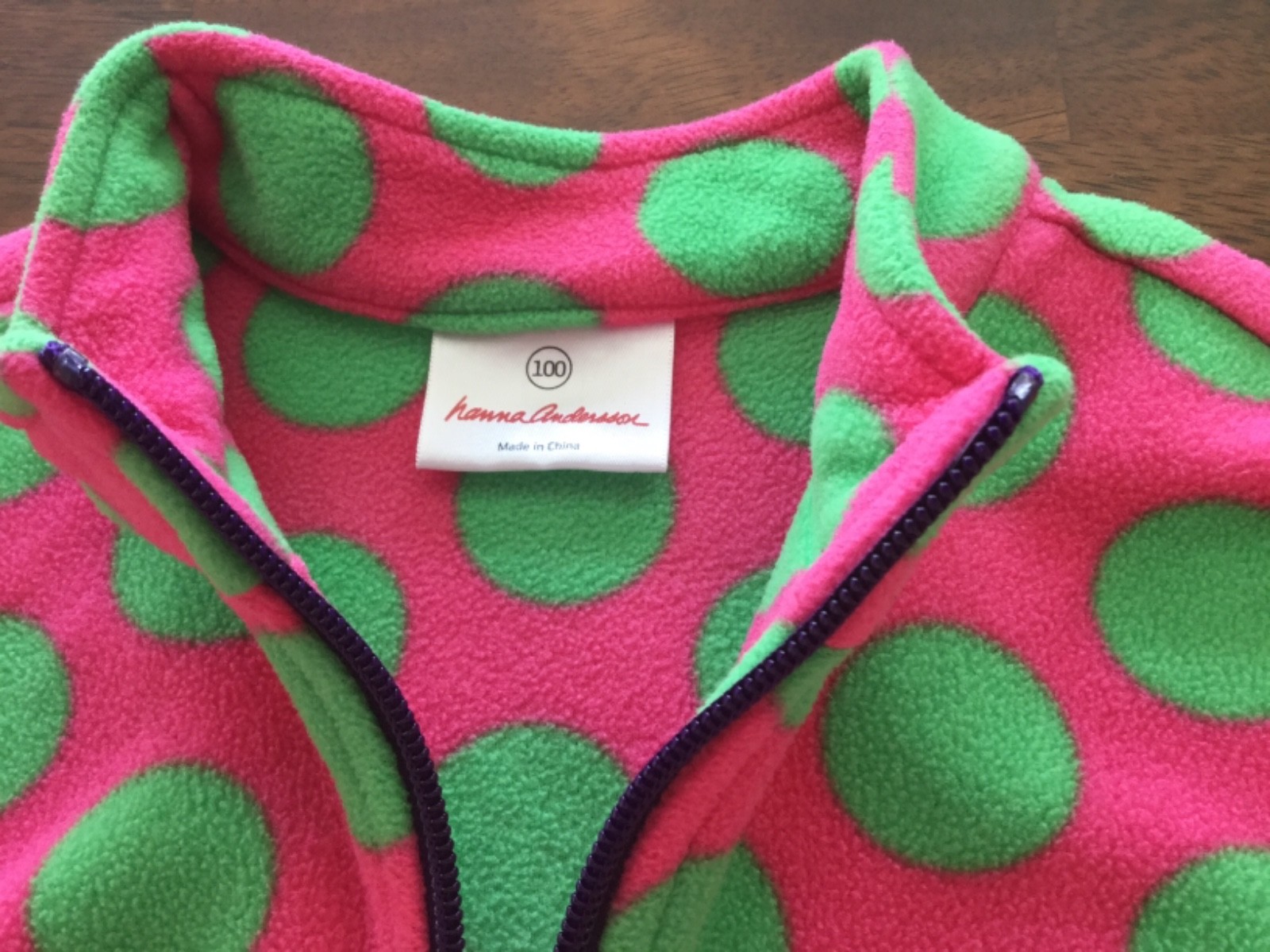 Hanna Andersson size 100 girls fleece polka dot sweatshirt