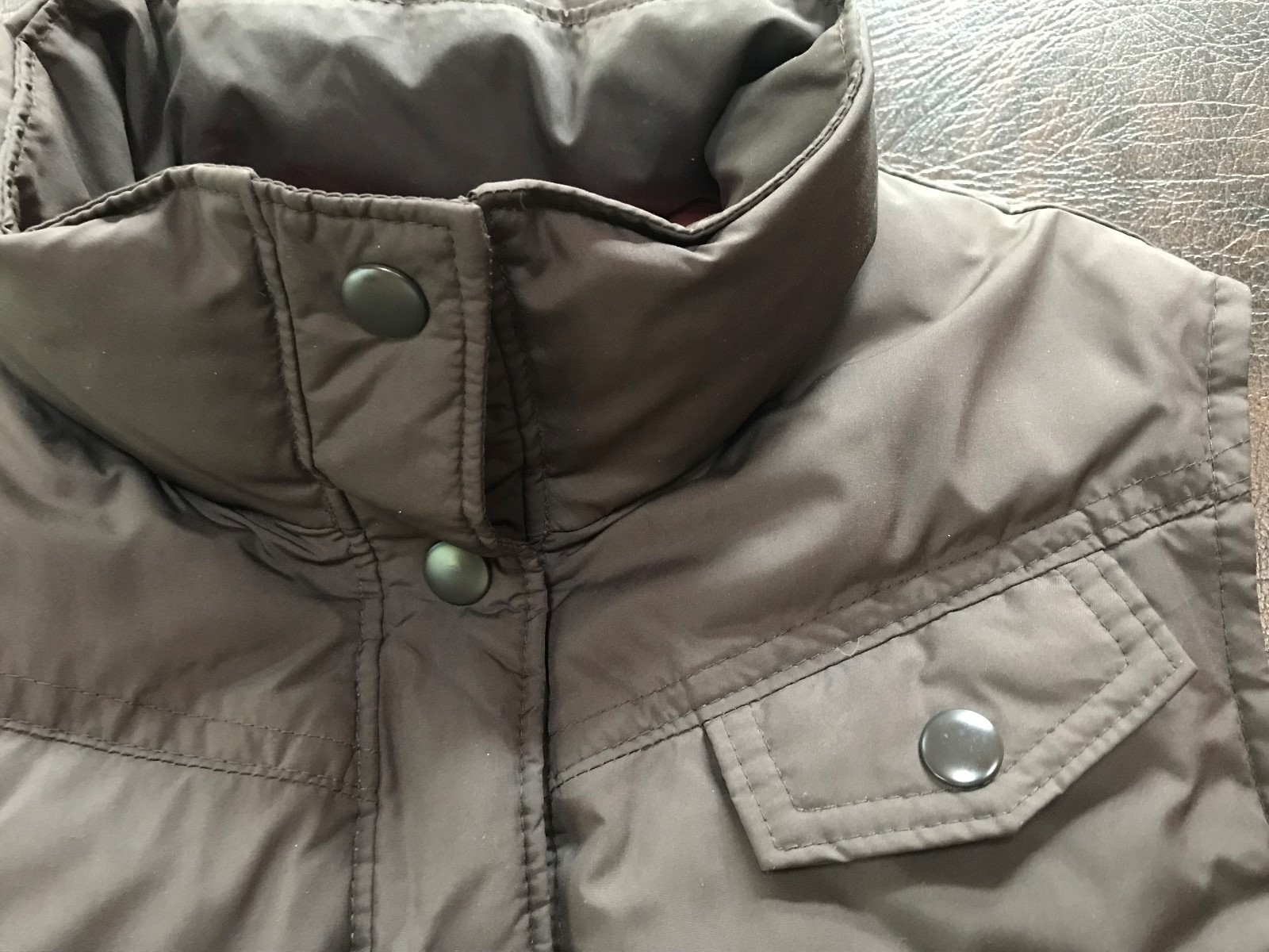 Women's  M GAP Puff Vest Down  Brown  Medium