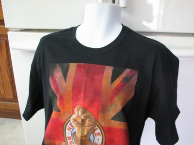 Newcastle Brown Ale beer t shirt 2011 walk the dog English flag punk new