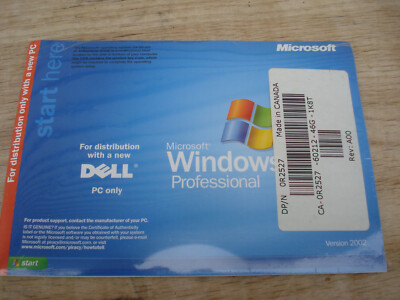 NEW OEM DELL 0R2527 Microsoft Windows XP Pro Service Pk 1a Reinstallation CD 