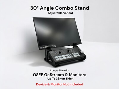 Combo Stand for Osee GoStream Deck and Monitor, Adjustable Up To 33mm
