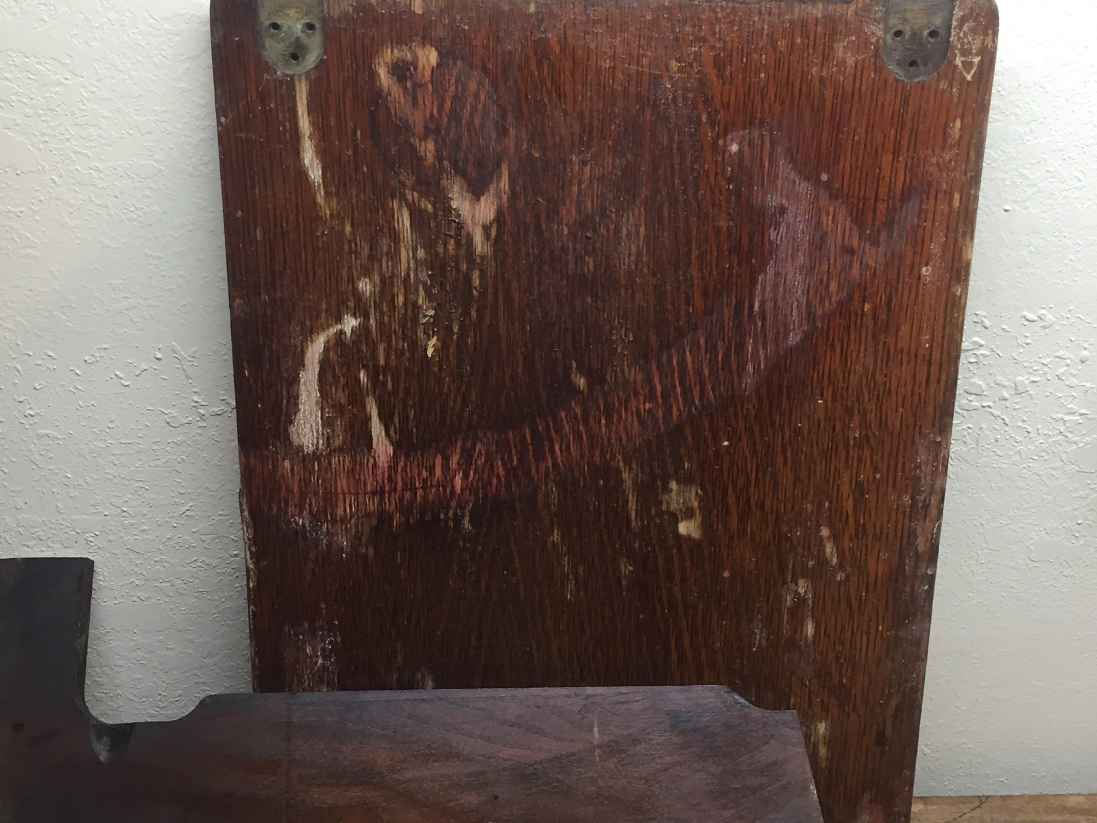 Vintage Singer Treadle Sewing Machine Wooden Cabinet Top, Flip up panel & Top