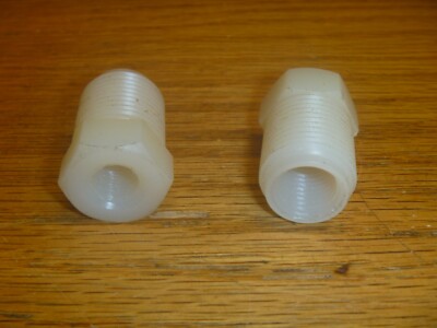 Nylon White Plastic Bushing Combination Bulkhead Fitting 1/8'' 3/8'' 1/2'' NPT