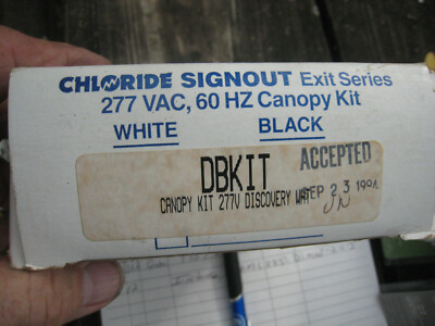 Chloride DBKIT Canopy Kit White 277V B-Kit Discovery Series Exits *New in Box*