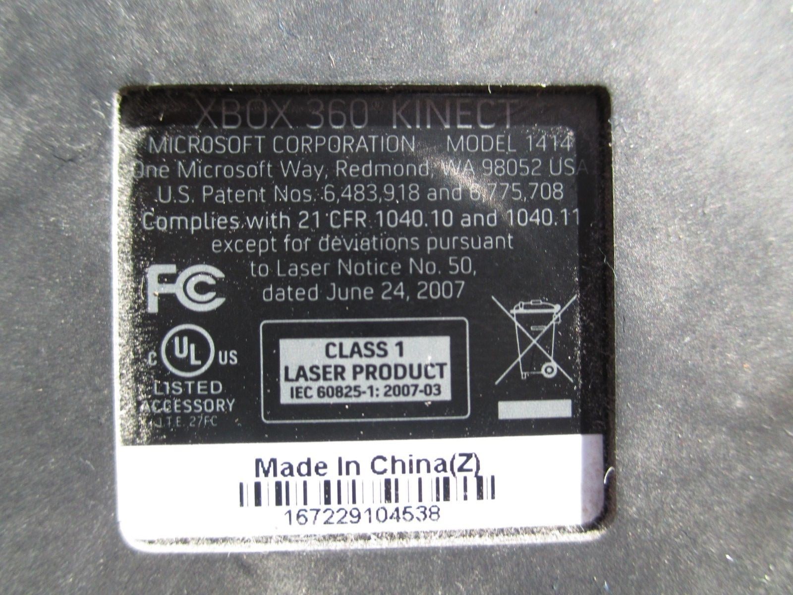 Microsoft XBOX 360 Kinect Sensor Bar Black 1414 - Fast Shipping!