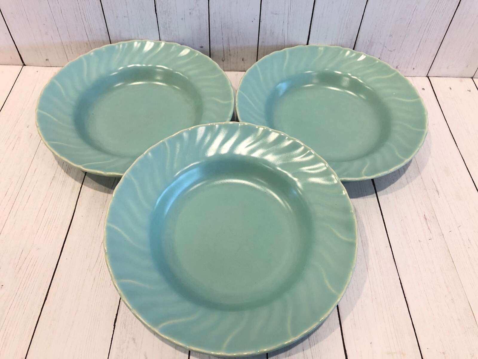 3  FRANCISCAN CORONADO FRUIT BOWLS AQUA Aqua Gloss 6
