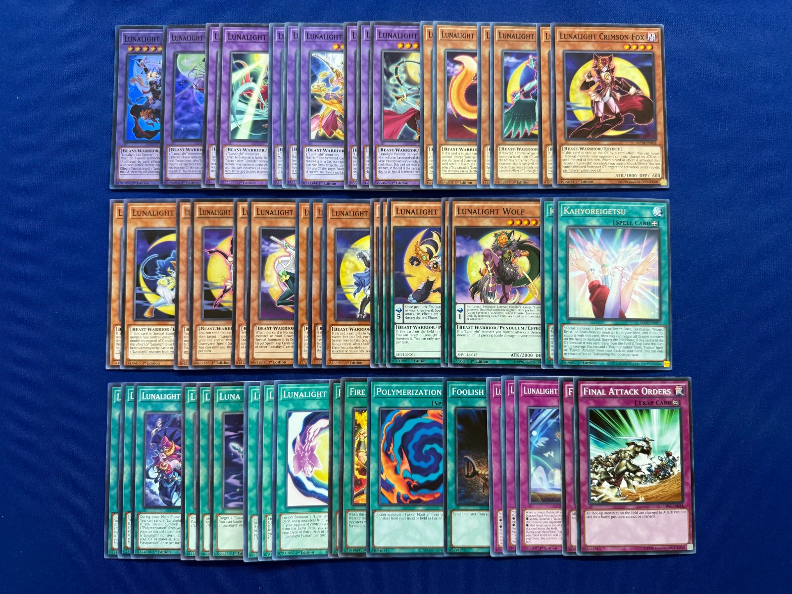Yu-Gi-Oh! ARC-V - Celina's Complete Lunalight Fusion Deck | eBay