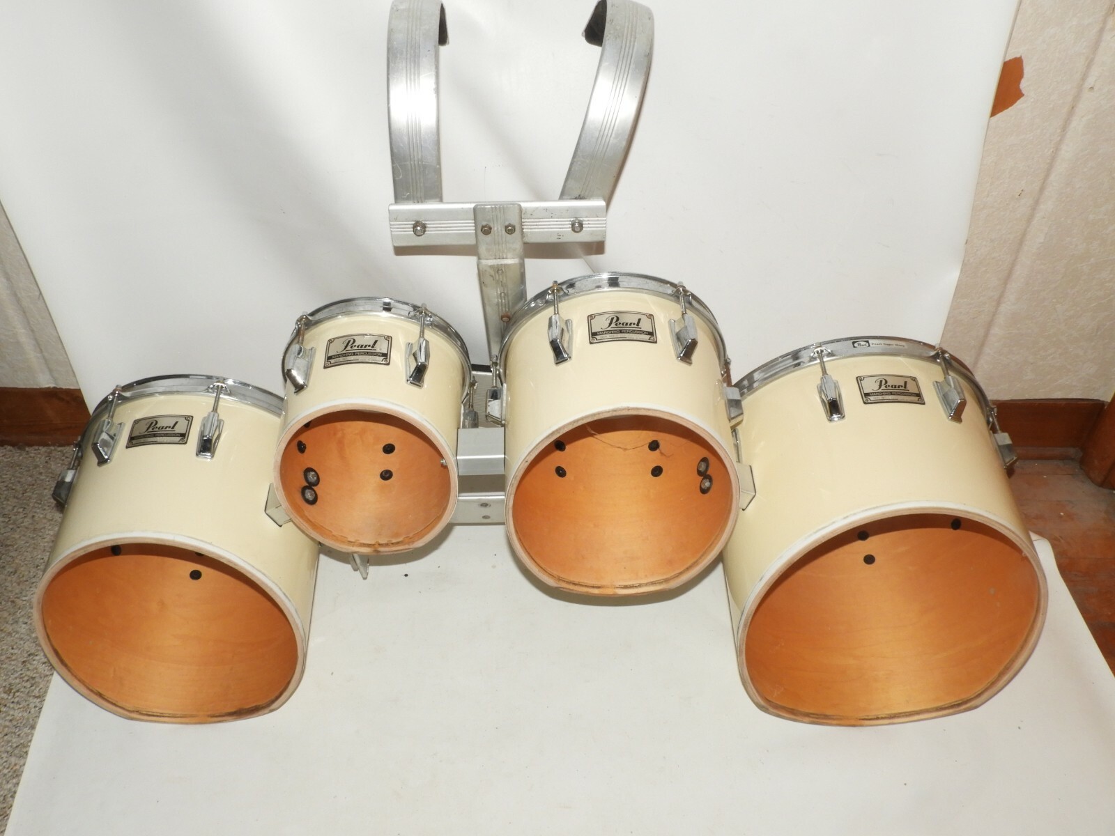 Pearl Marching Band Tenors Quads 8 10 12 14 Carrier Tom Drums