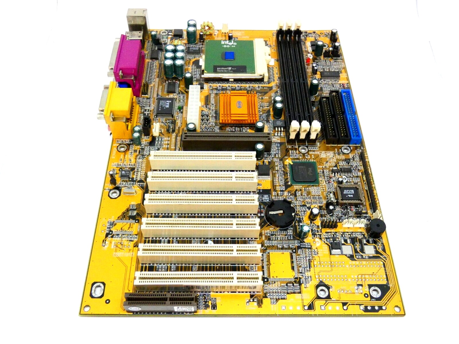 ECS P6ISA-II Rev:1.1 socket 370 with Intel Pentium 3 800 MHz SL4CD CPU