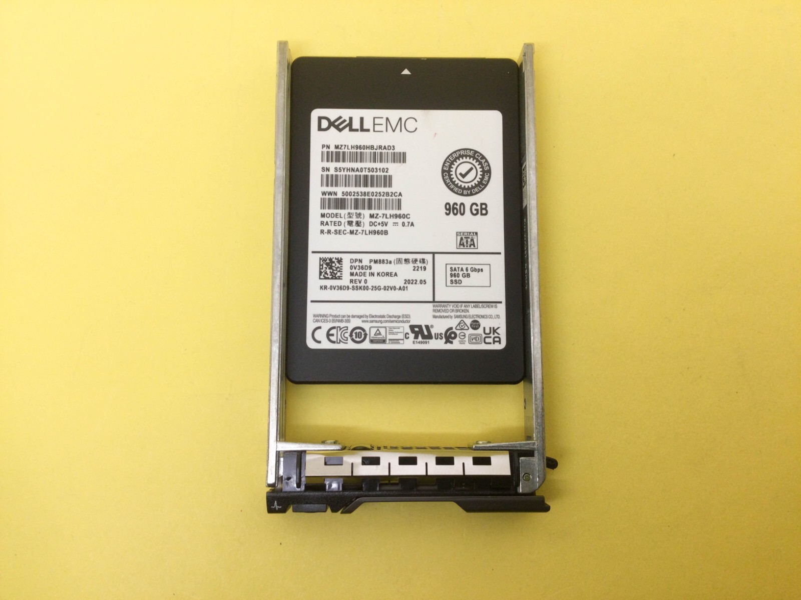 V36D9 Dell 960GB SATA 6Gbps Read Intensive 2.5'' SSD 0V36D9