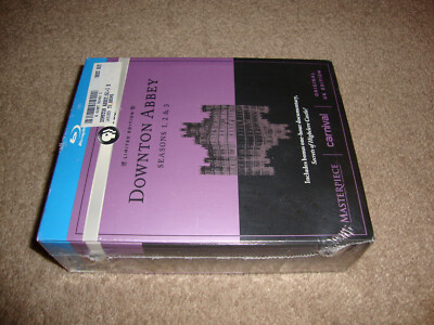 Sealed Downton Abbey Seasons 1 2 3 Highclere Castle Blu-ray 2013, 9-Disc Box Set