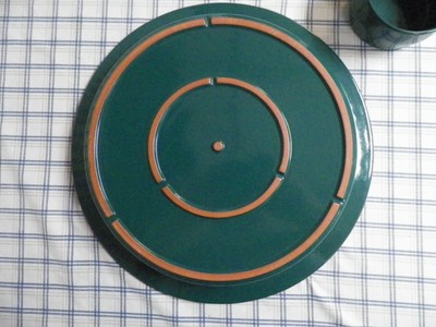 Frankoma Chip & Dip Serving Tray Set Teal Green Eagle Hawk Pattern Terra Cotta