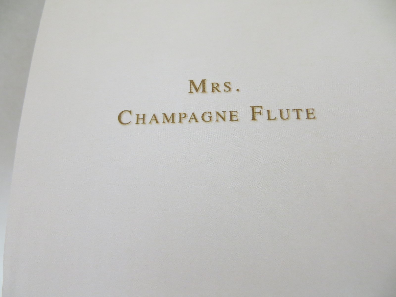 Mrs Champagne Flute Rhinestones Demdaco New Wedding Anniversary