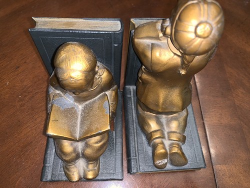 1939 Armor Bronze Japan Mother & Child Bookends