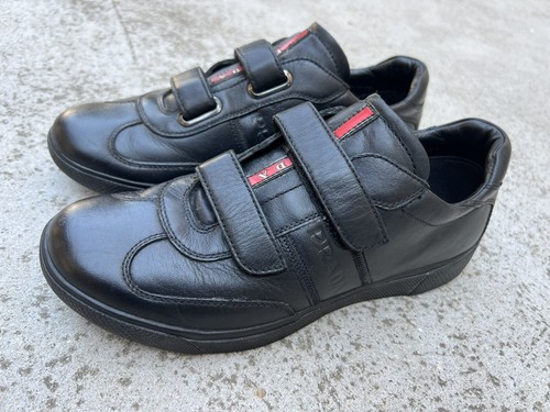 Authentic💫Prada💫2 Strap Leather Sneaker (4P 1317) | eBay Authentic💫Prada💫2 Strap Leather Sneaker (4P 1317) | eBay