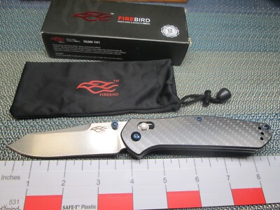NEW Carbon Fiber Handled Ganzo Firebird G7562-CF  Bar Lock Knife NIB