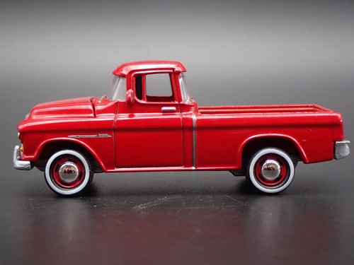 1955 55 CHEVY CHEVROLET CAMEO PICKUP TRUCK W HITCH 1:64 SCALE DIECAST MODEL CAR 1955 55 CHEVY CHEVROLET CAMEO PICKUP TRUCK W HITCH 1:64 SCALE DIECAST MODEL CAR