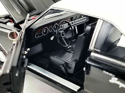 1970 DODGE DART SWINGER 340 BLACK W/WHITE VINYL TOP 1:18 SCALE ACME A1806407VT