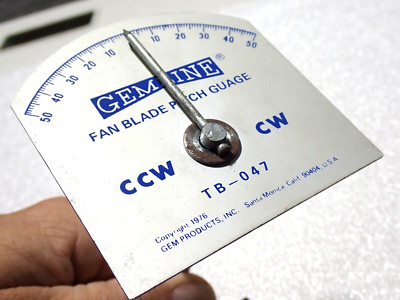GEMLINE TB-047 FAN BLADE PITCH & ROTATION GAUGE NEW
