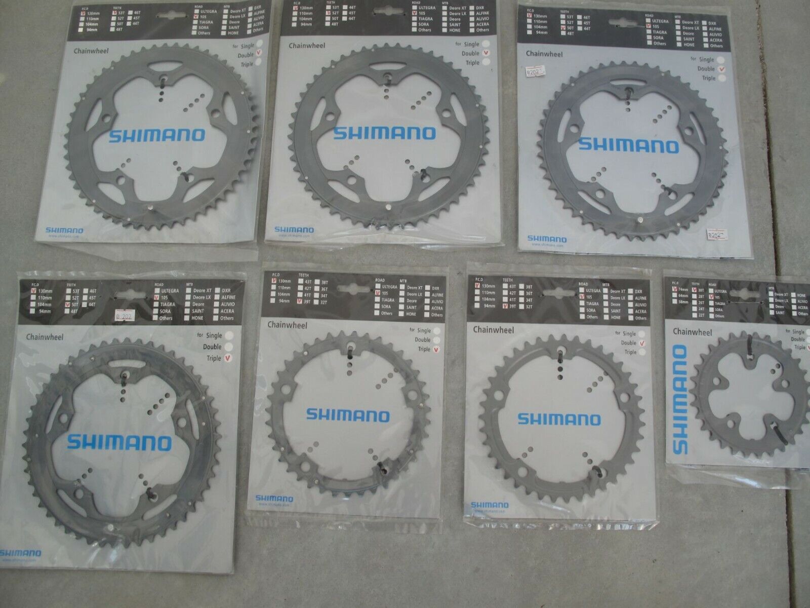 SHIMANO 105 Chain Ring 30t 39t 50t 52t 53t 130 BCD Double SHIMANO 105 Chain Ring 30t 39t 50t 52t 53t 130 BCD Double