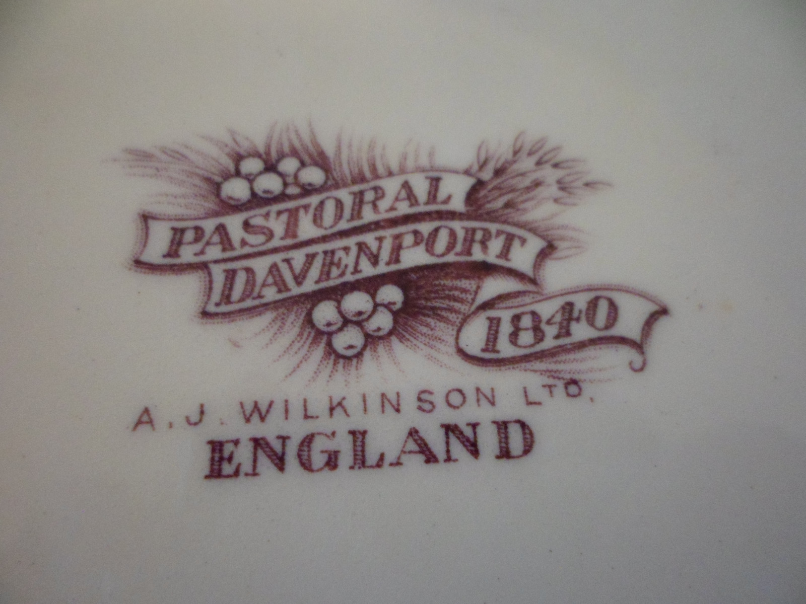 Vtg A J Wilkinson Amethyst Pastoral Davenport 12