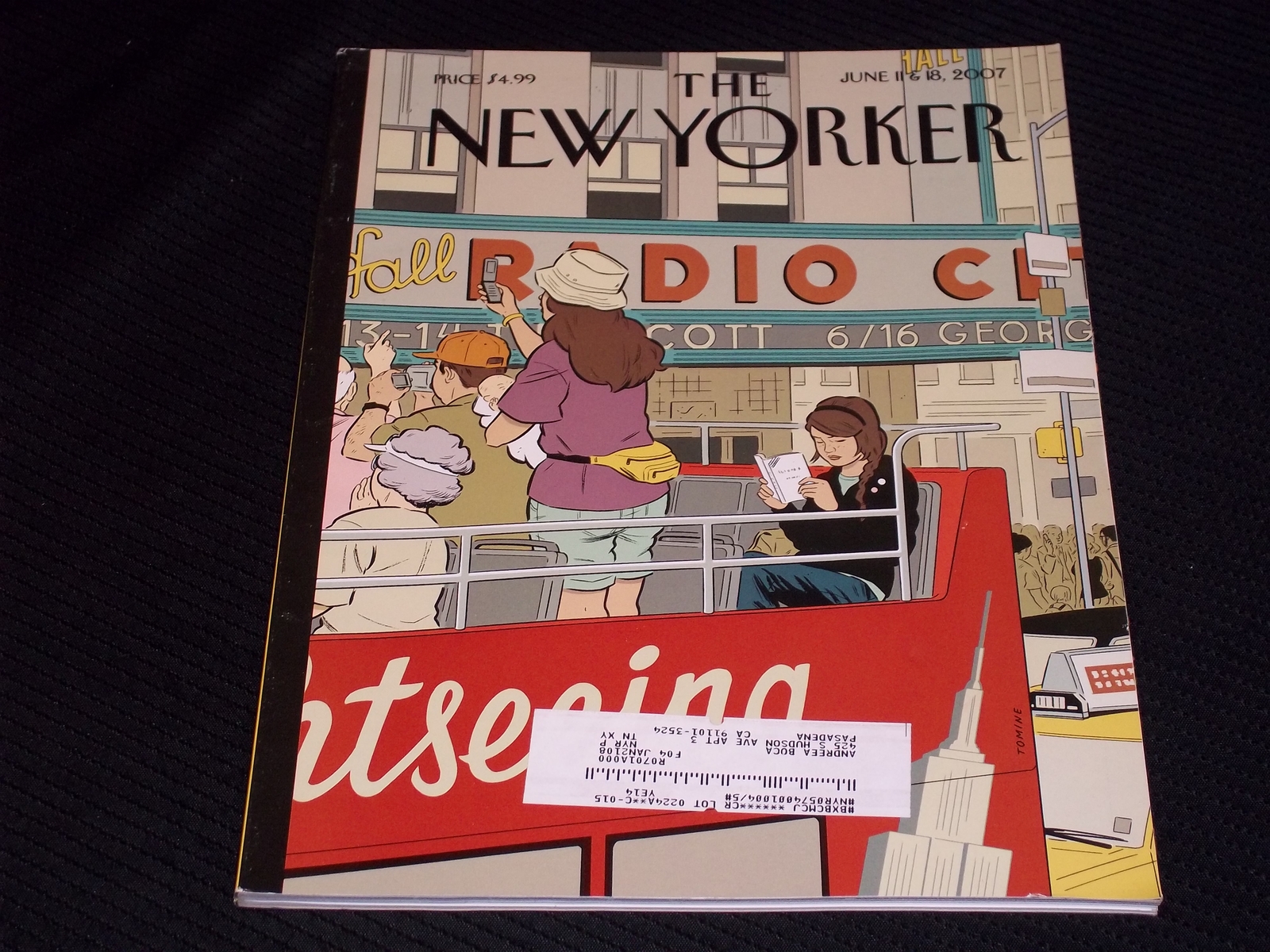 [2007] THE LIGHT OF NEW YORK アスリーヌ社 2007 JUNE 11 & 18 THE NEW YORKER MAGAZINE NICE ILLUSTRATED COVER