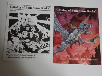 Catalog of Palladium Books Fall 2003 & Fall 2007 Still Sealed Rare Near Mint