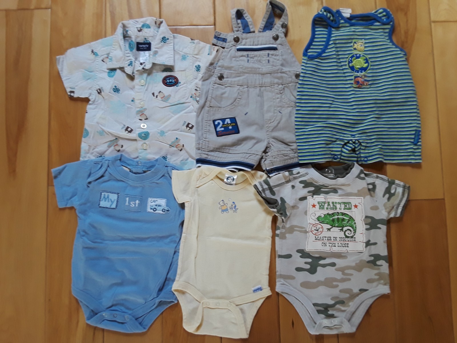 HUGE 53 Pc Baby Boy Clothes Mixed Lot Shorts Shirts Onsies 0-3Mo / 3-6Mo