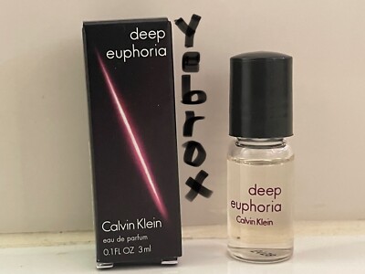 Calvin Klein DEEP EUPHORIA Eau de Parfum MINI ROLLERBALL 0.1oz/3ml NIB, L@@K!