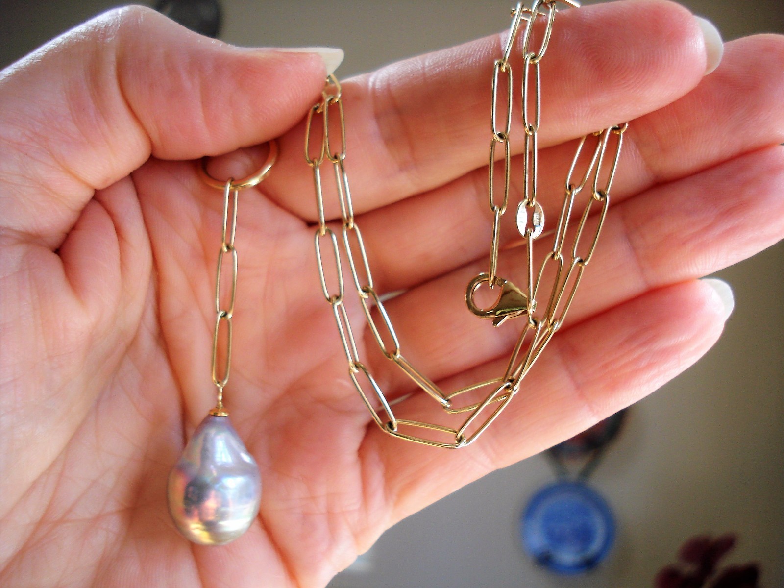 STUNNINGLY BEAUTIFUL!!!  Tahitian Pearls Earring and Necklace set 14k, 20.6 Gr.