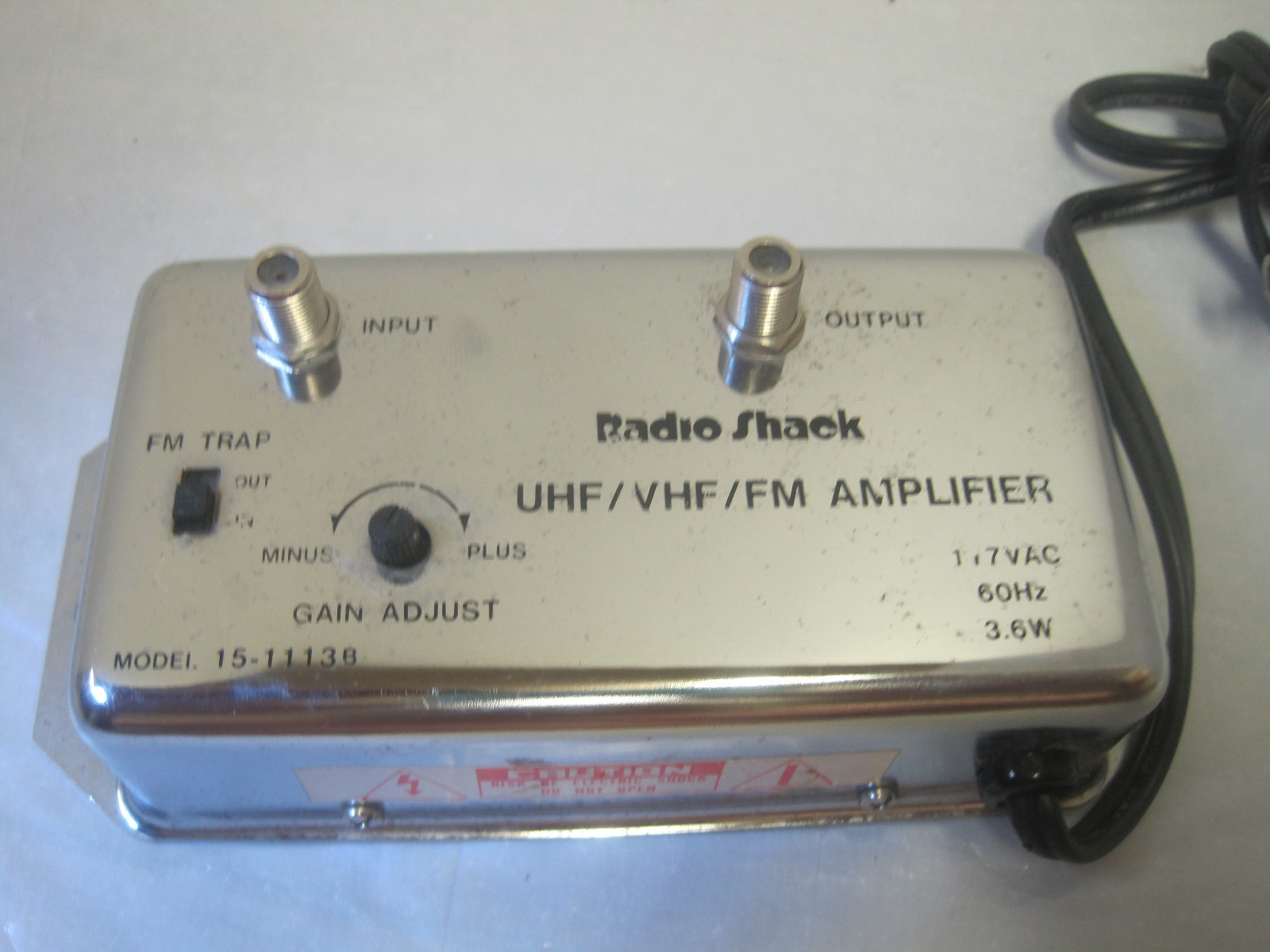 vintage Radio Shack UHF-VHF/FM amplifier