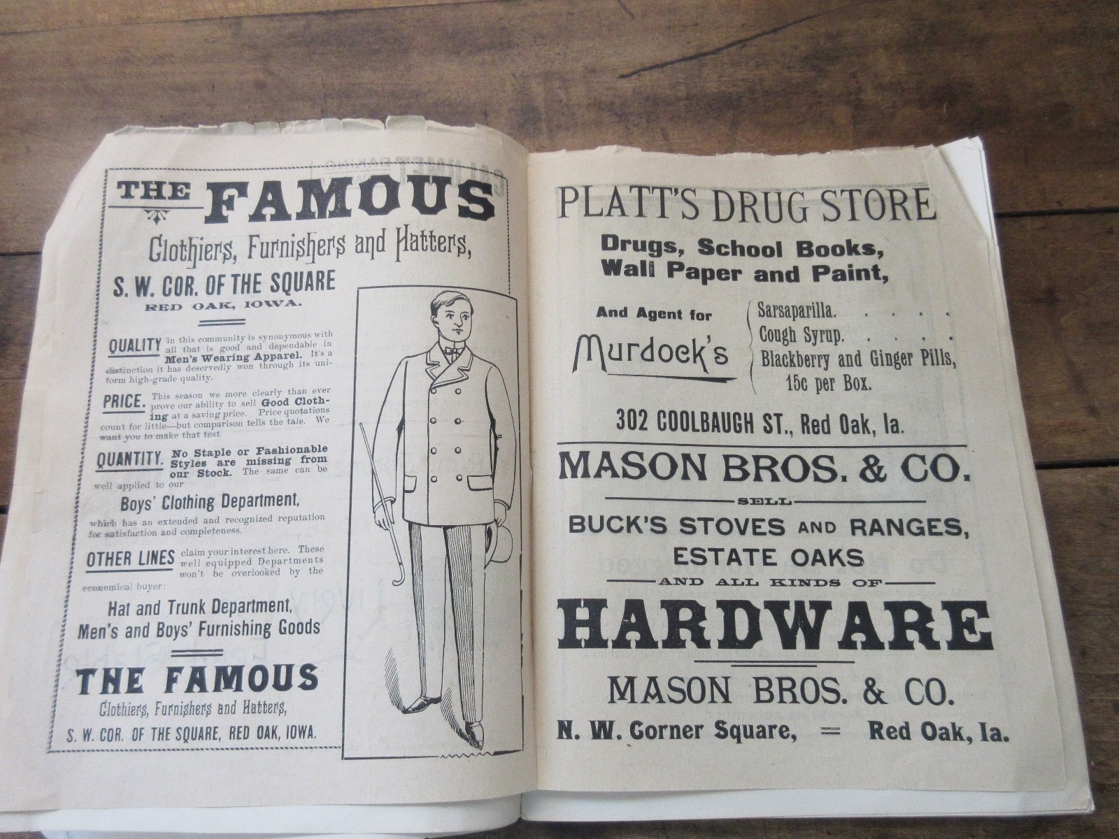 1898 BUFFALO BILL'S WILD WEST HISTORICAL SKETCHES & PROGRAM Advertising  INSERT