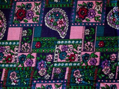 SOFT OLD FASHIONED PAISLEY FLORAL COTTON CORDUROY FABRIC - 32