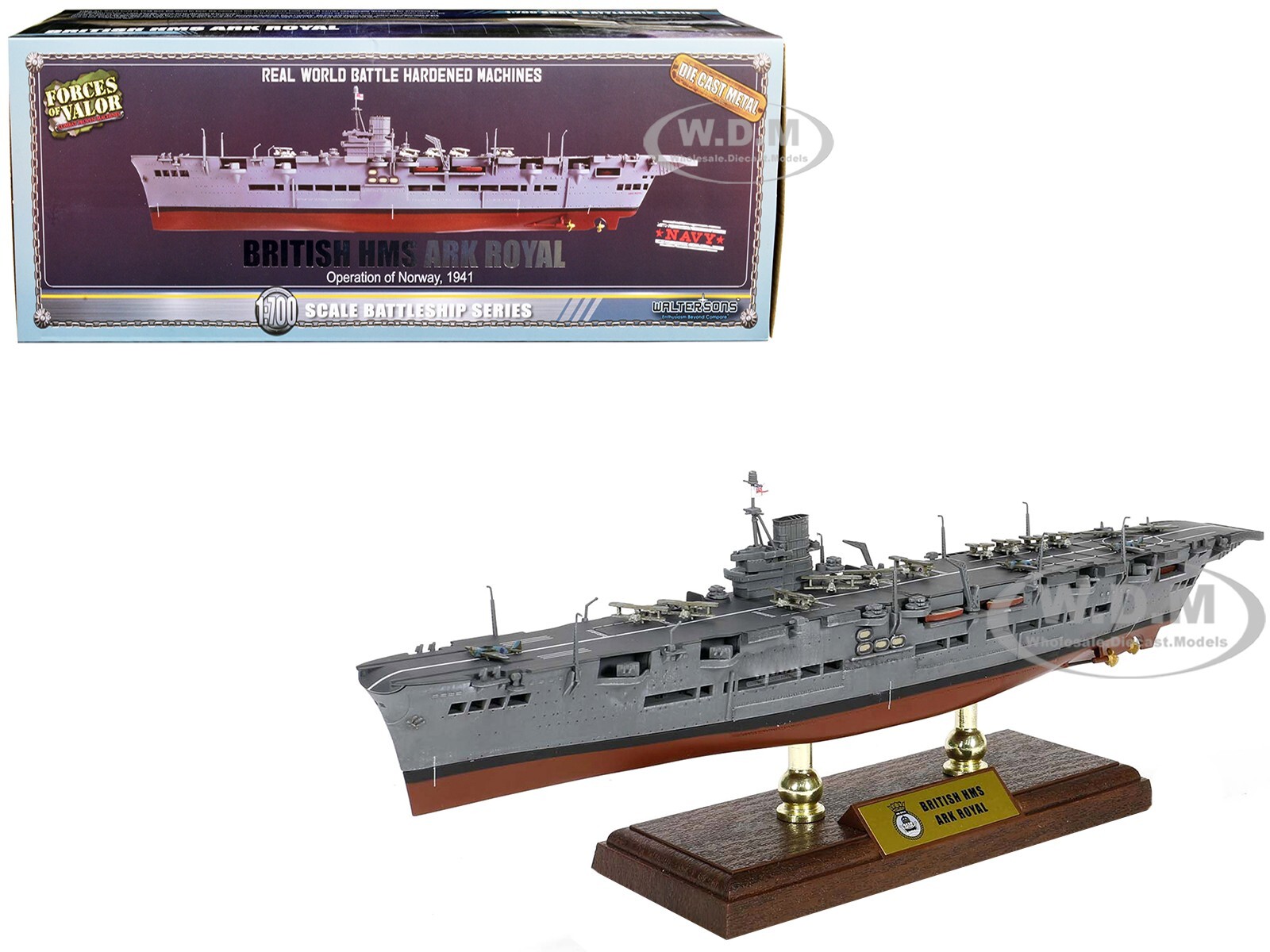 HMS ARK ROYAL (91) BRITISH AIRCRAFT CARRIER 1941 1/700