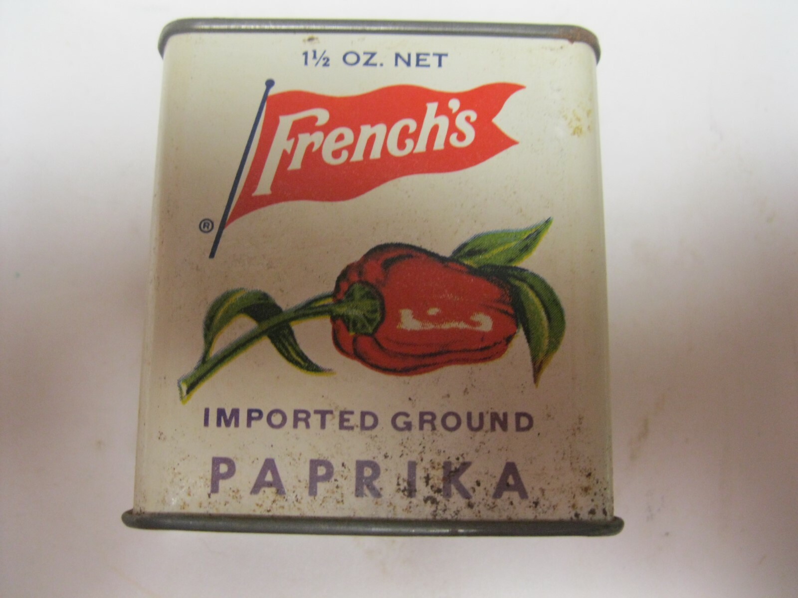 3 VINTAGE SPICE TINS FRENCH'S PAPRIKA, CROWN COLONY NUTMEG, AND FRENCH'S CLOVES