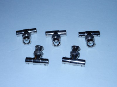 CCTV BNC Male To Dual Female Converter Adapter CCTV Cameras 5PCS FREE SHIPPING