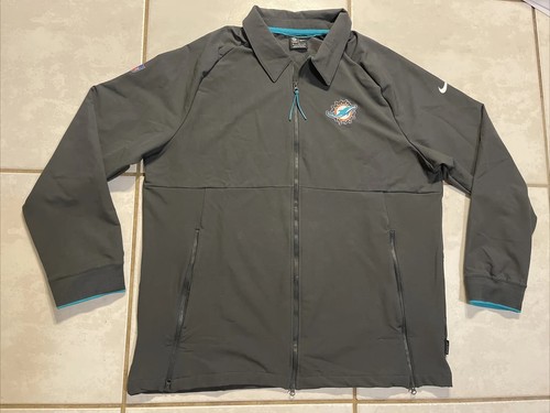 NIKE Miami Dolphins NFL THERMA Full-Zip Jacket Mens XL NIKE Miami Dolphins NFL THERMA Full-Zip Jacket Mens XL