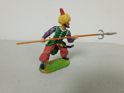 Elastolin 70mm  Cat# 9120 Turks Turkish Warrior lunging with pike RARE