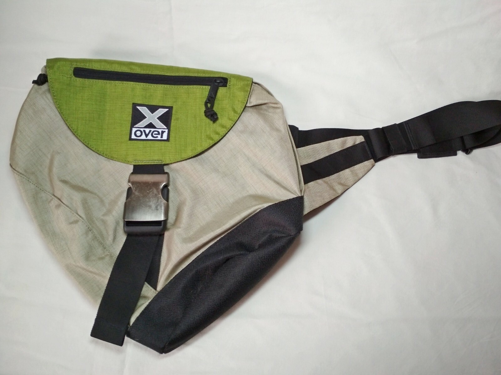 X-Over Sling Cross Body Bag Daypack Green And Grey | eBay