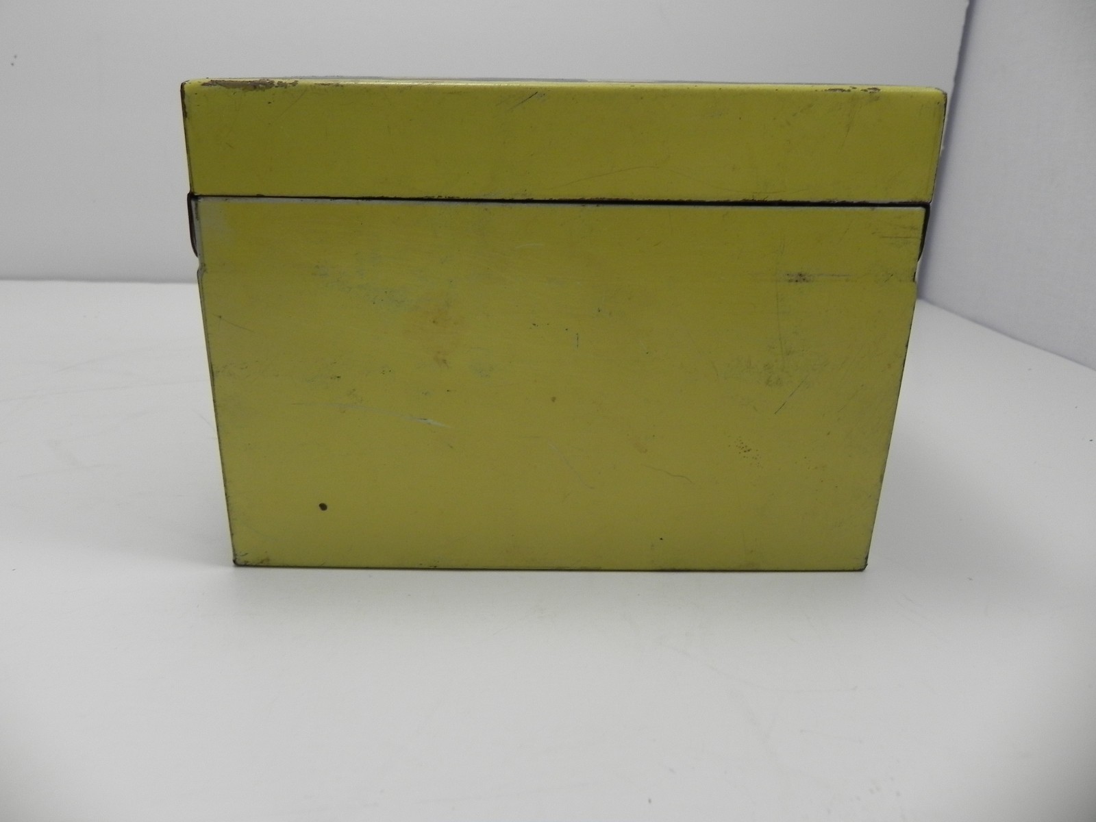 Vintage J. CHEIN & CO. Colorful Toy CRAYONS Tall Tin Box 4 1/2