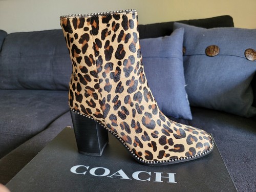 Pre-owned Coach Leopard Drea Bead Chain 