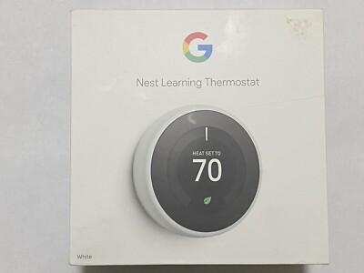 Google Nest Smart Learning Thermostat 3rd Generation T3017US   White New