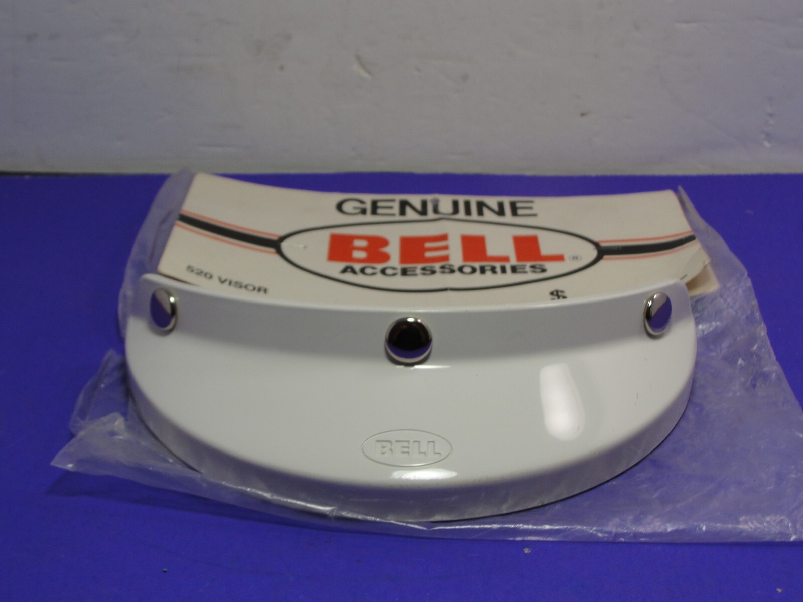 NOS Vintage Bell Motorcycle Helmet Visor WHITE # 520