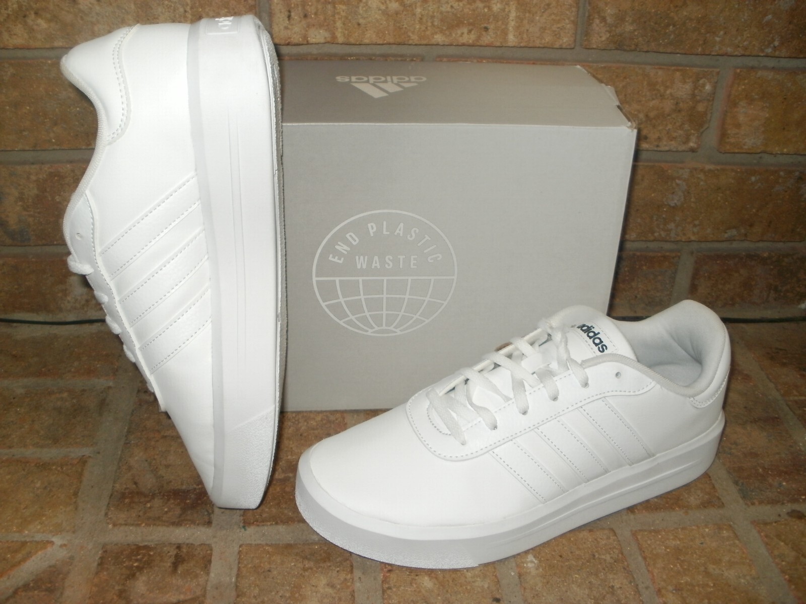 New Adidas Court Platform Skateboard Shoe GV9000/White
