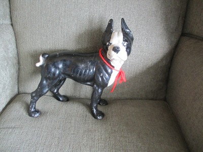 Metalware Boston Terrier Dog Doorstop Vatican
