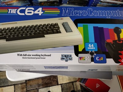 The C64 MAXI RETRO Computer Full Size Keyboard Commodore 64 + Joystick BRAND NEW