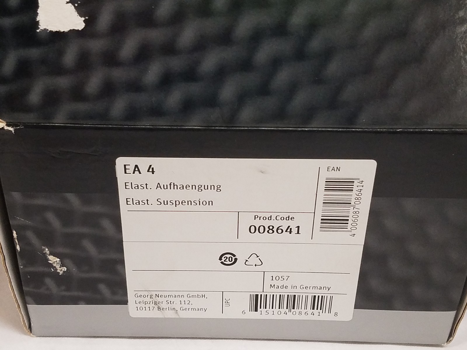 Neumann EA 4 Shockmount Nickel Microphone Shockmount Used