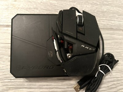 Cyborg RAT R.A.T. RAT 7 Ergonomic Gaming Mouse Adjustable PC Mac Untested