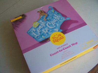 New-Sun Squad Giant  Coast to Coast Map Inflatable Pool Lounger-