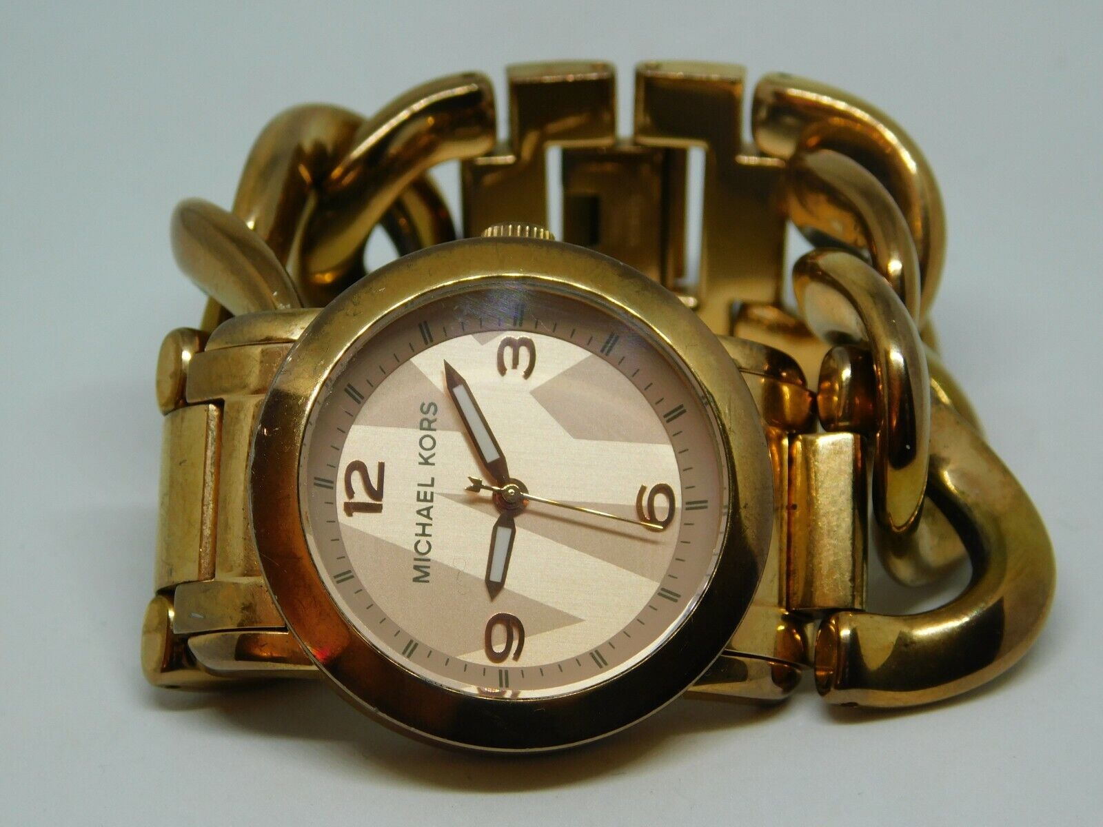 Michael Kors MK-3238 Chain Bracelet Quartz Women's Watch Sz Michael Kors MK-3238 Chain Bracelet Quartz Women's Watch Sz